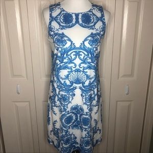 Anthropologie Aryeh Blue and White Shift Dress